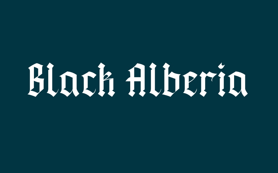 Black Alberia font big