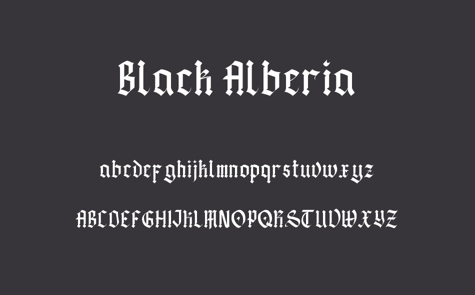 Black Alberia font