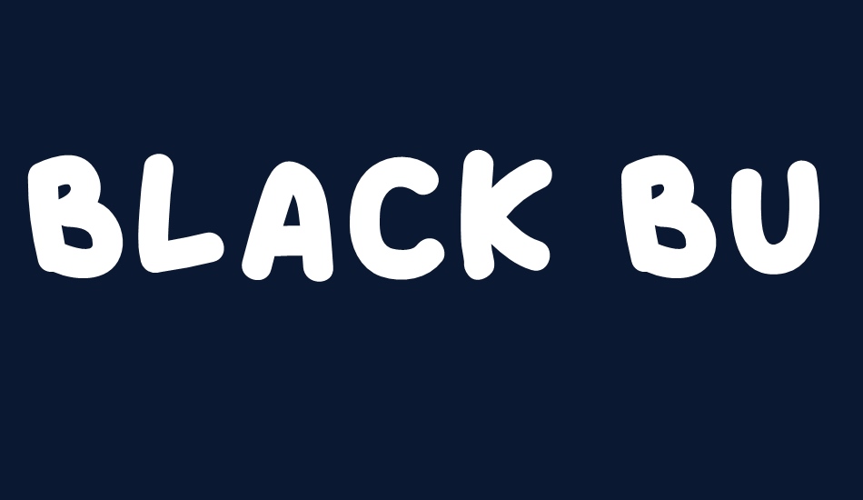 BLACK BUBBLE font big