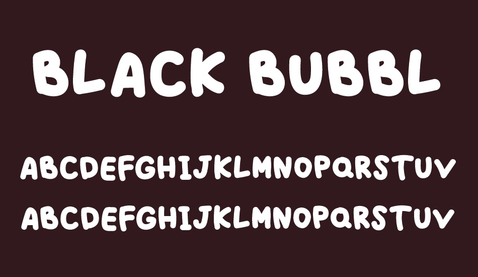 BLACK BUBBLE font