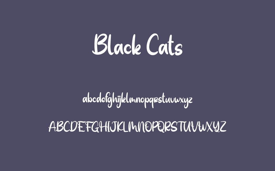 Black Cats font