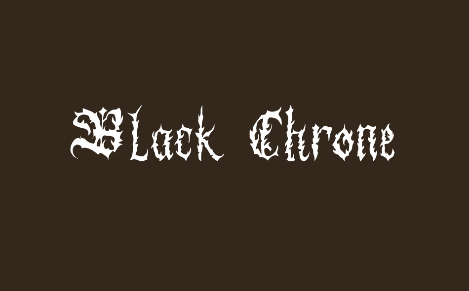Black Chrone font big