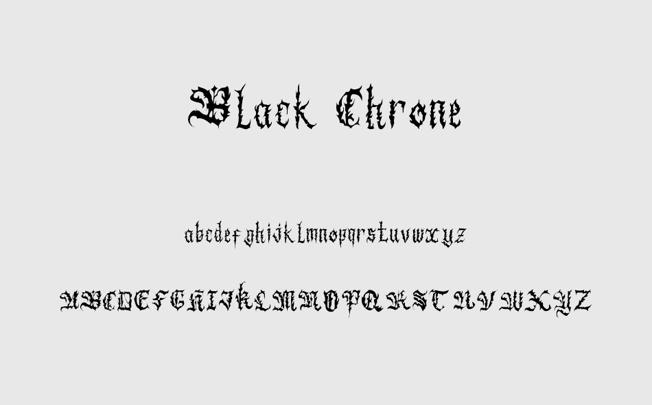 Black Chrone font