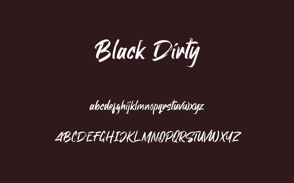 Black Dirty font