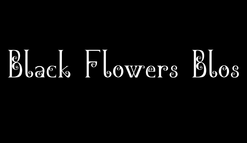 Black Flowers Blossom font big