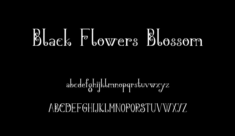 Black Flowers Blossom font