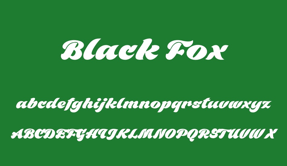 Black Fox Personal Use Only font