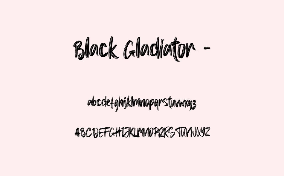 Black Gladiator font