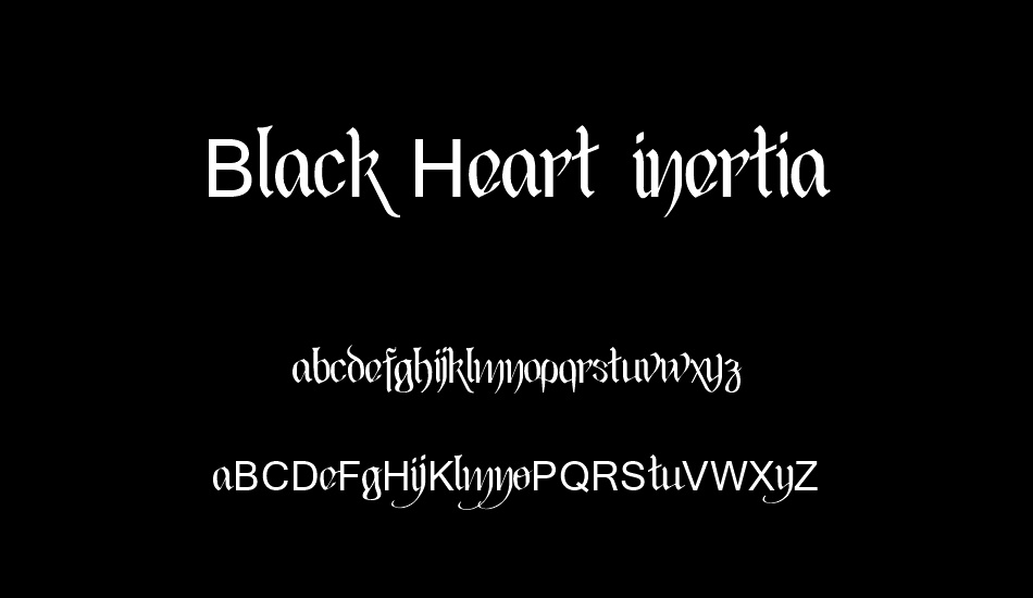 Black Heart Inertia font