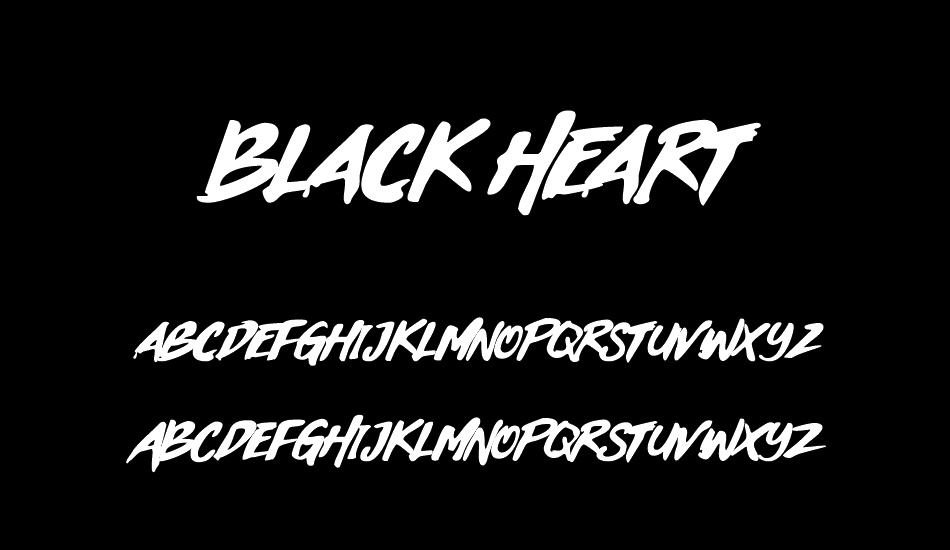 Black Heart font