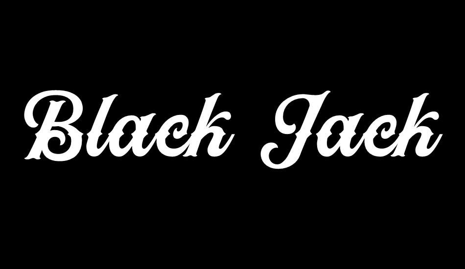 Black Jack Script font big