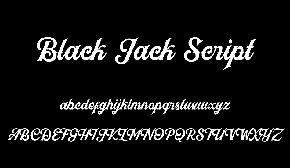 Black Jack Script font