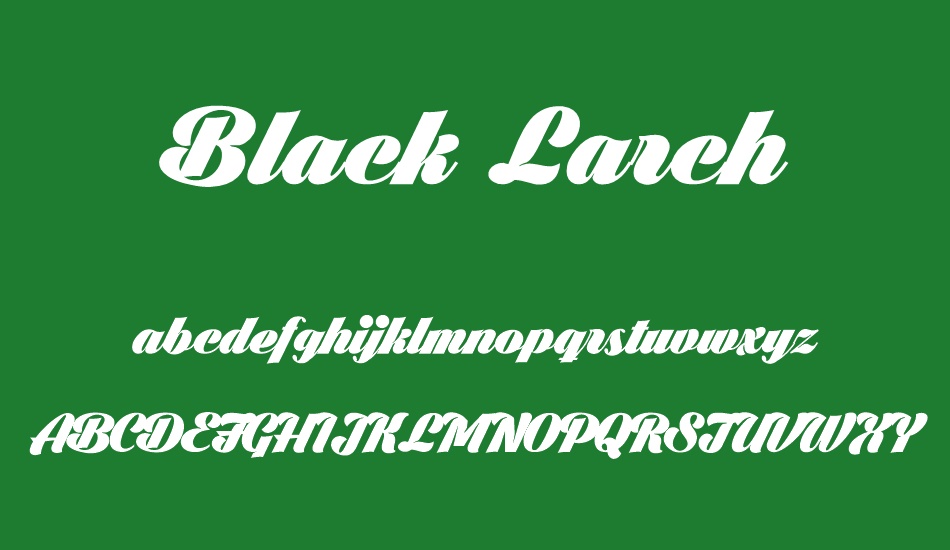 Black Larch PERSONAL USE ONLY font