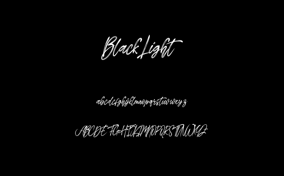Black Light font