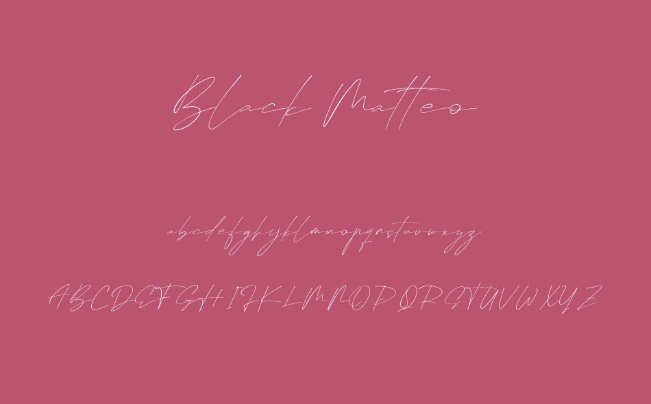Black Matteo font