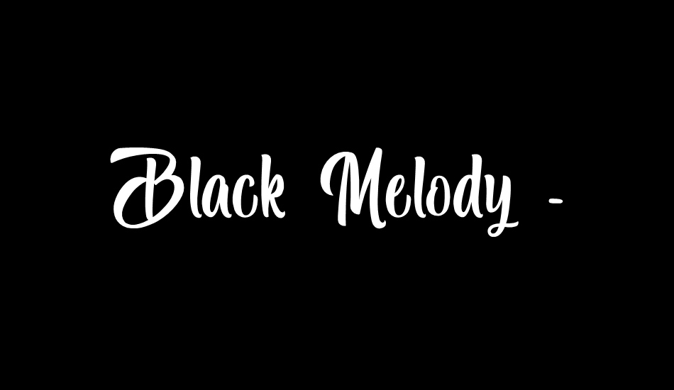 Black Melody - Personal Use font big