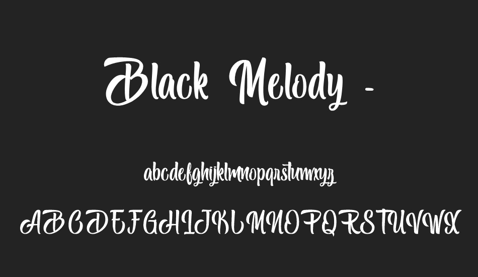 Black Melody - Personal Use font
