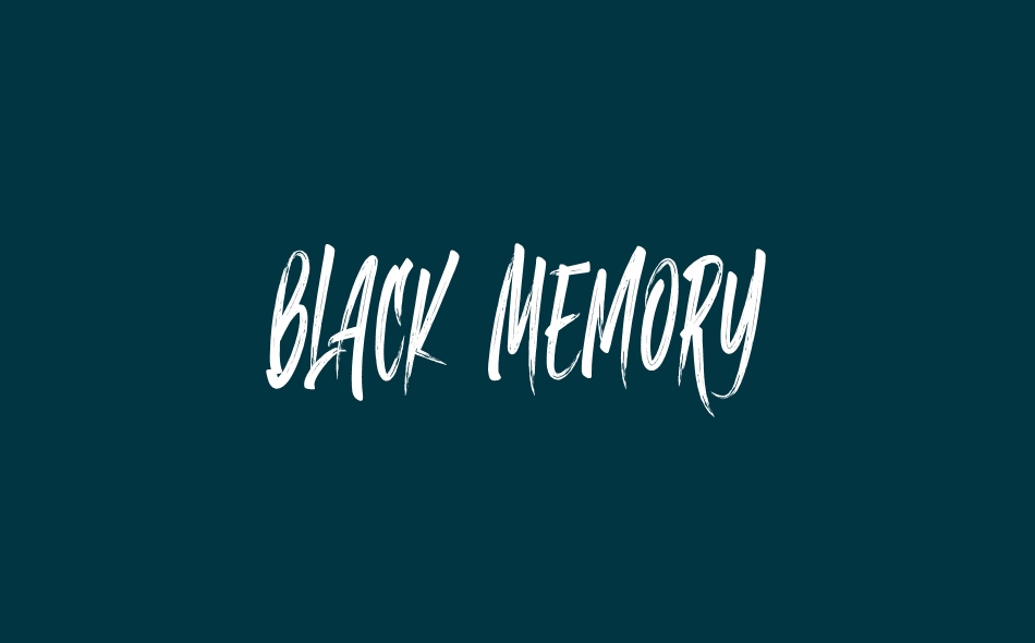 Black Memory font big
