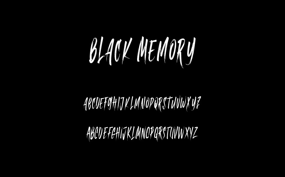 Black Memory font