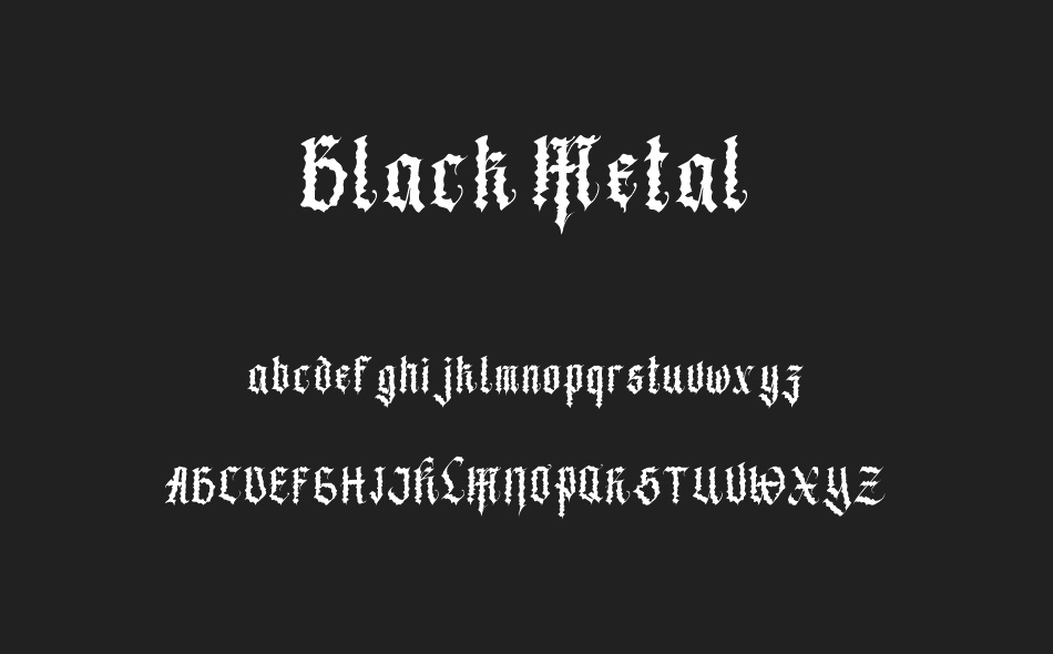 Black Metal font