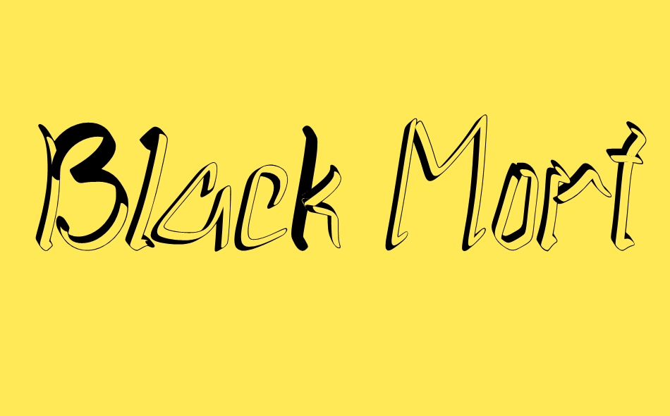 Black Mortal font big