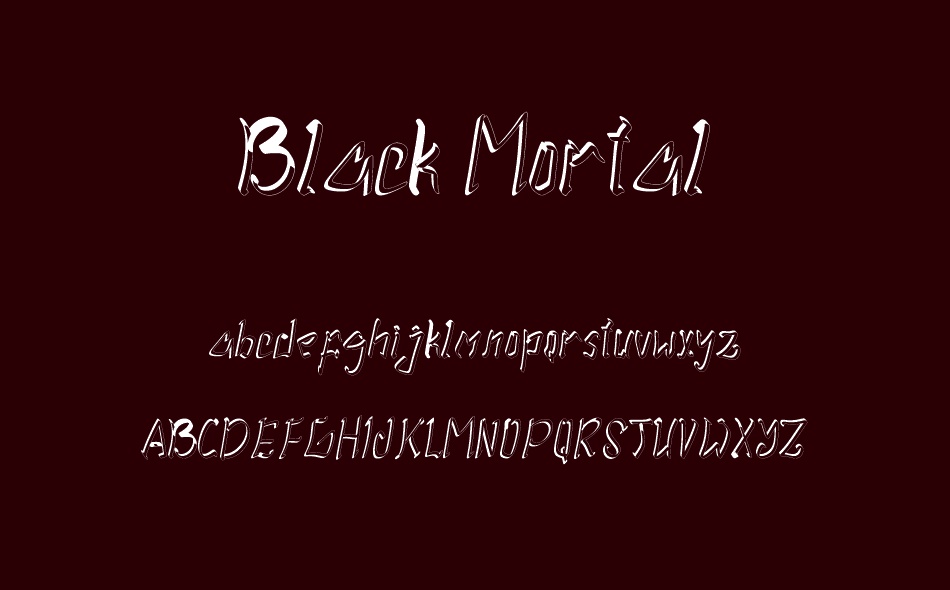 Black Mortal font