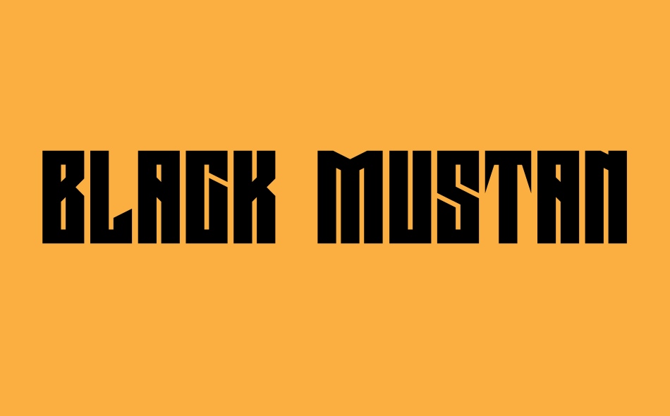 Black Mustang font big