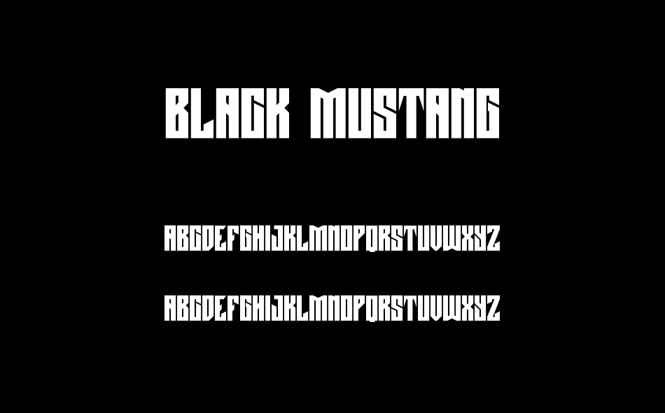 Black Mustang font