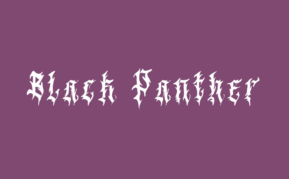 Black Panther font big