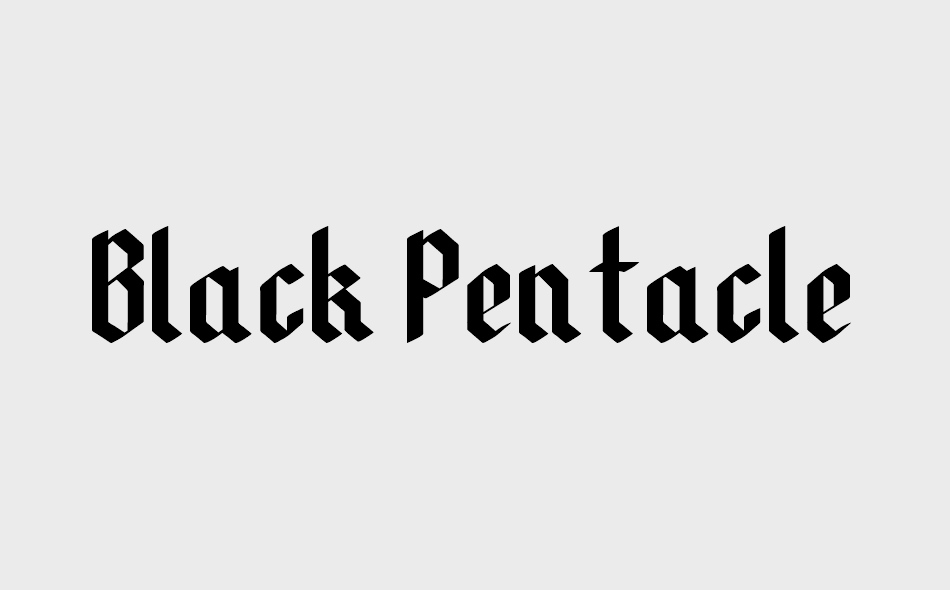 Black Pentacle font big