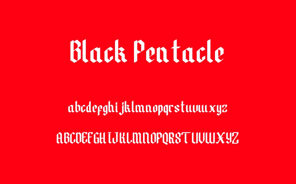 Black Pentacle font