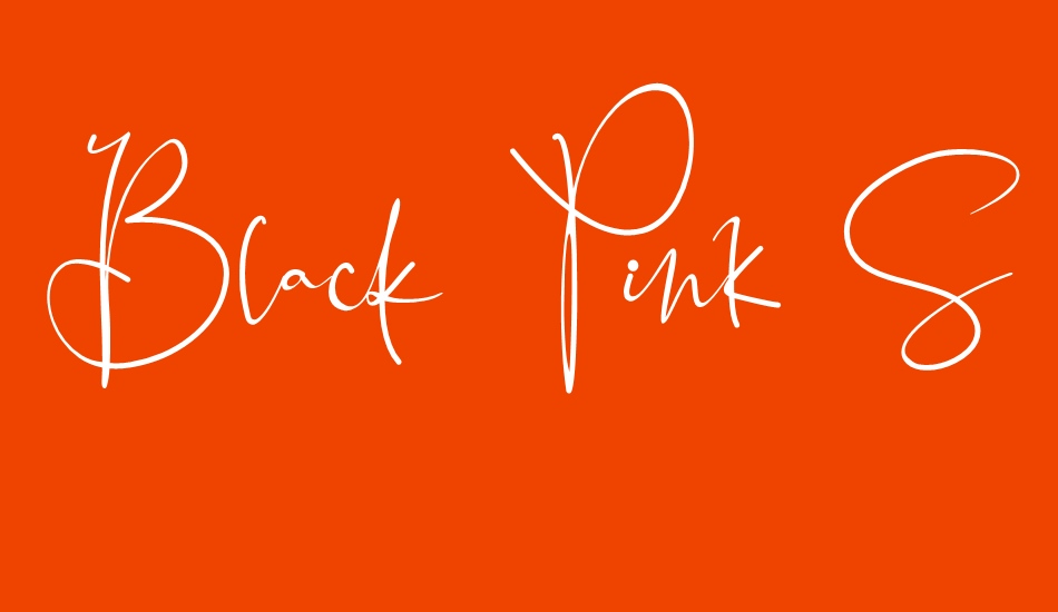 Black Pink Signature font big