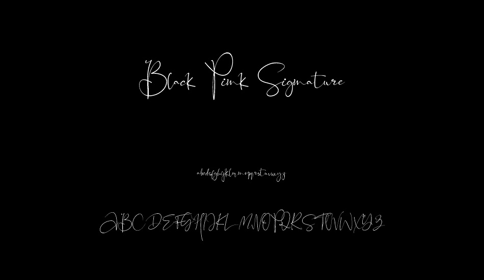 Black Pink Signature font