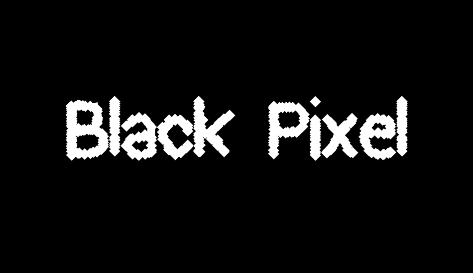 Black Pixel font big
