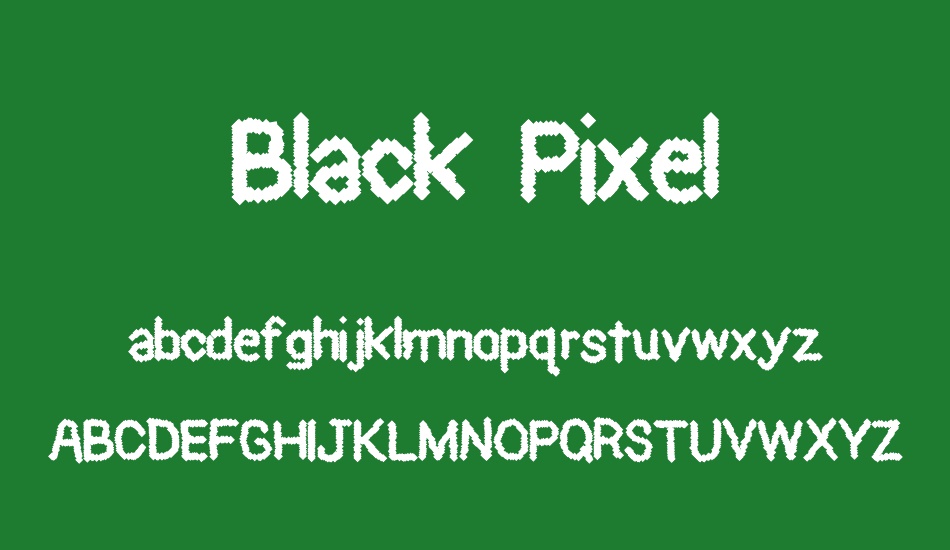 Black Pixel font