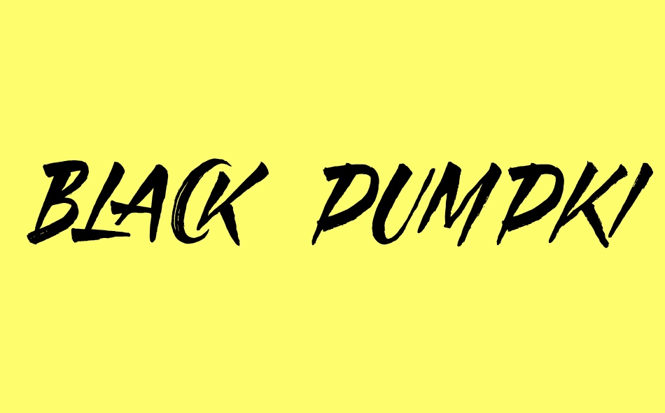 Black Pumpkin font big