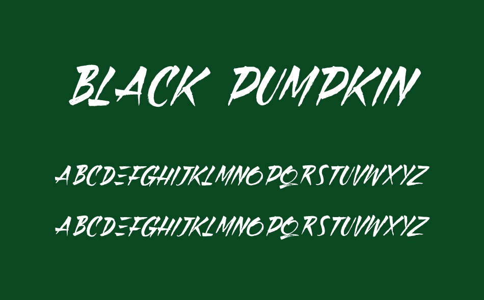 Black Pumpkin font
