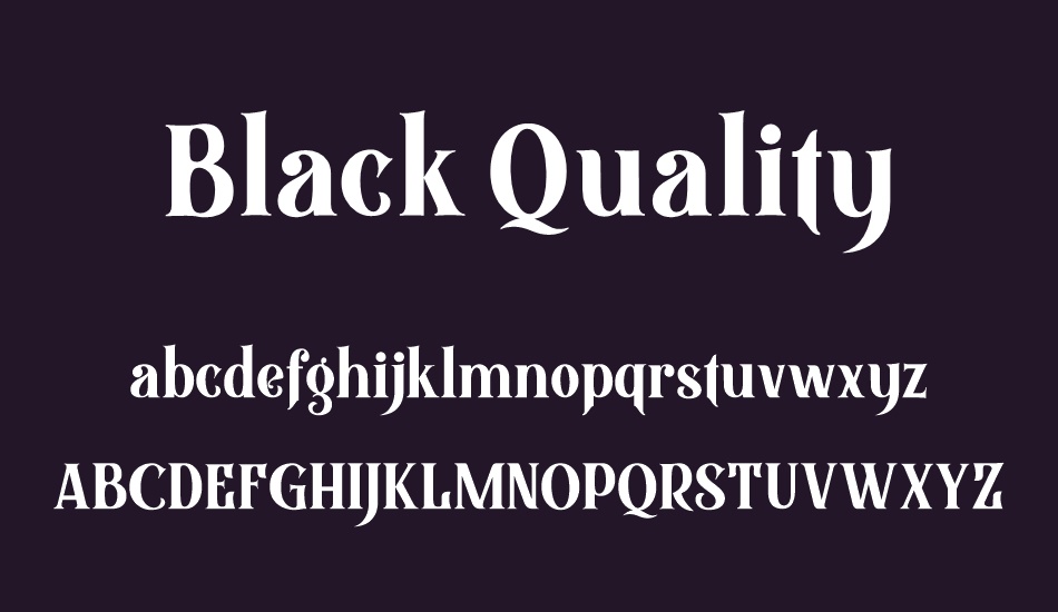 Black Quality font