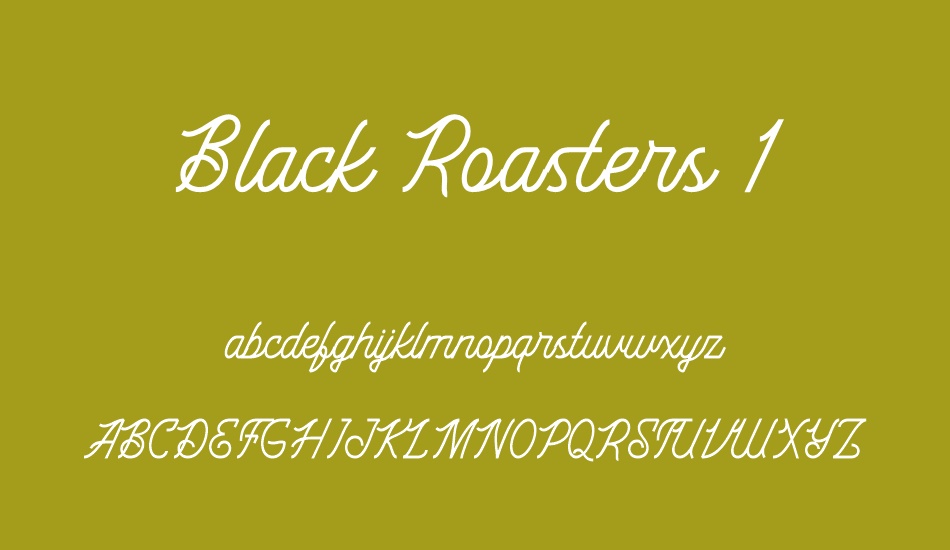 Black Roasters 1 font