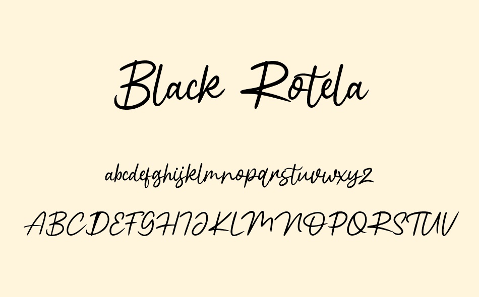 Black Rotela font