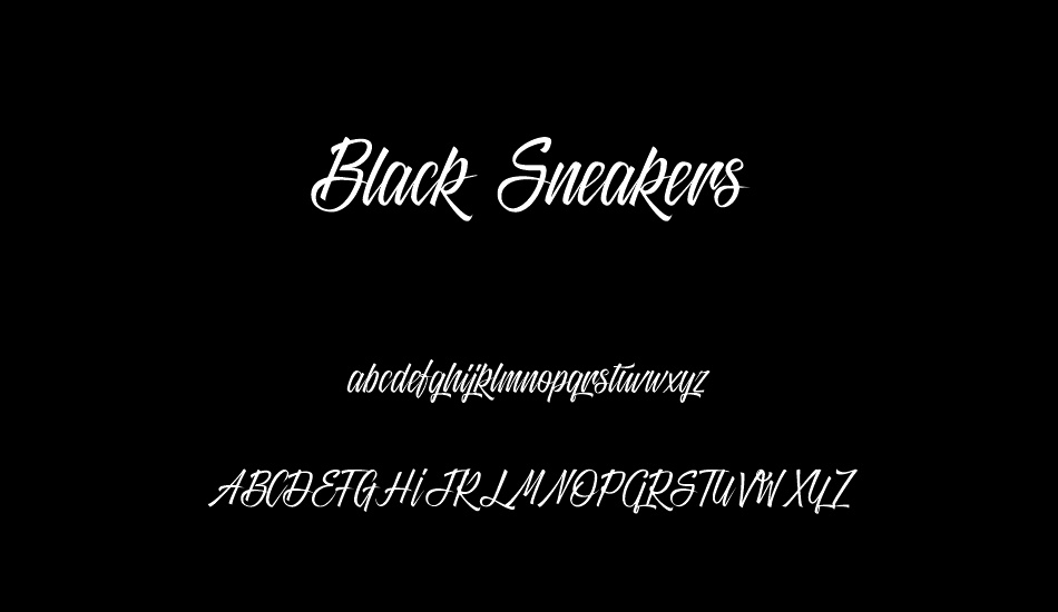 Black Sneakers font