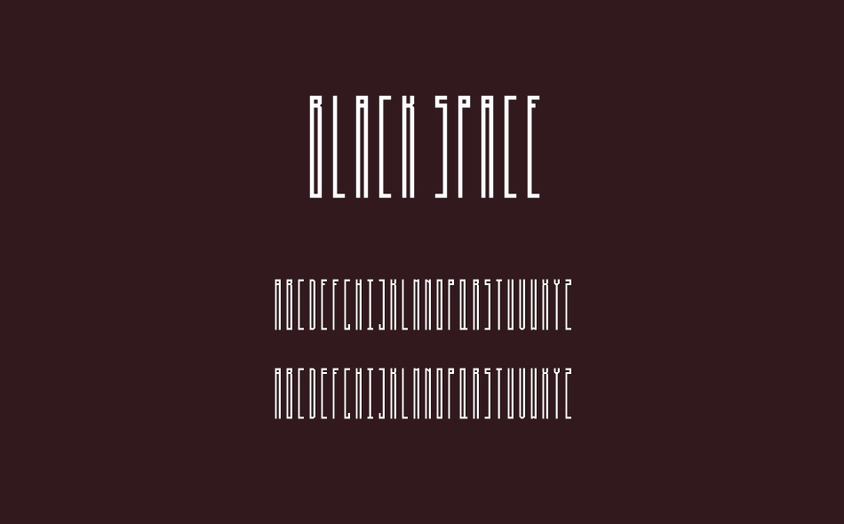Black Space font