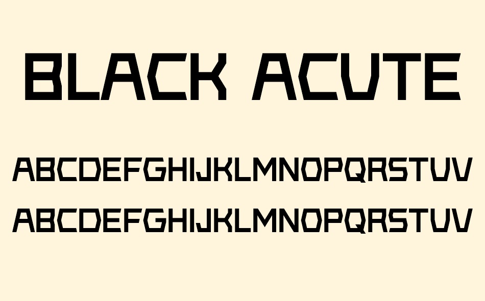 Black Acute font