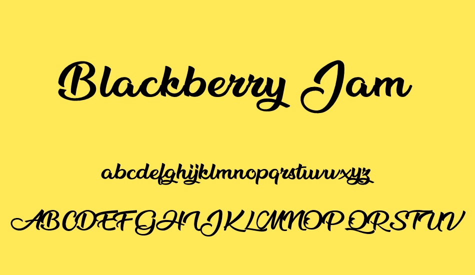 blackberry-jam-personal-use font