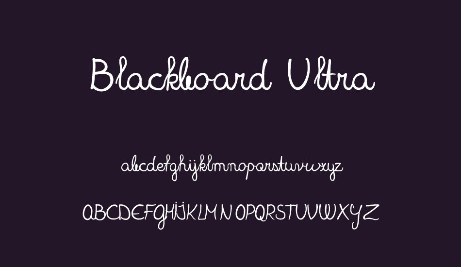 Blackboard Ultra font