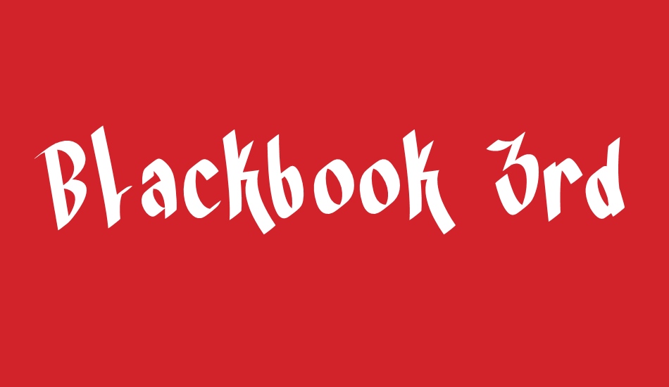 Blackbook 3rd font big