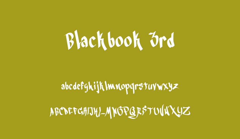 Blackbook 3rd font