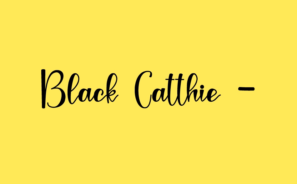 Black Catthie font big