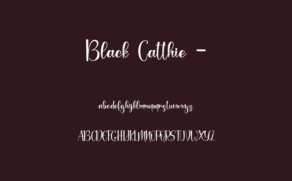Black Catthie font
