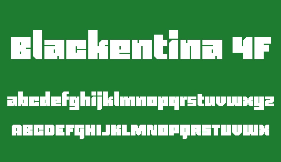 Blackentina 4F font